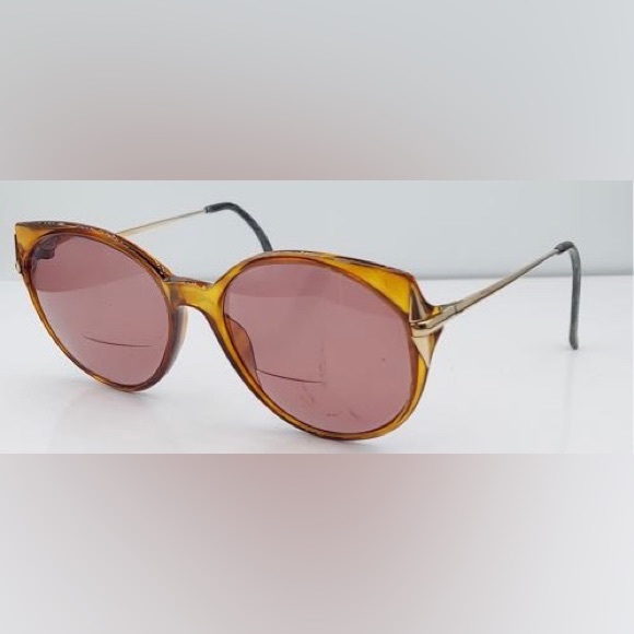 Vintage Viennaline Brown Gold Oval Sunglasses Frames - Picture 3 of 5